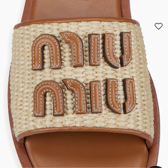 Crafted of ultra-luxe raffia, Miu Miu slides - Picture 8 of 8